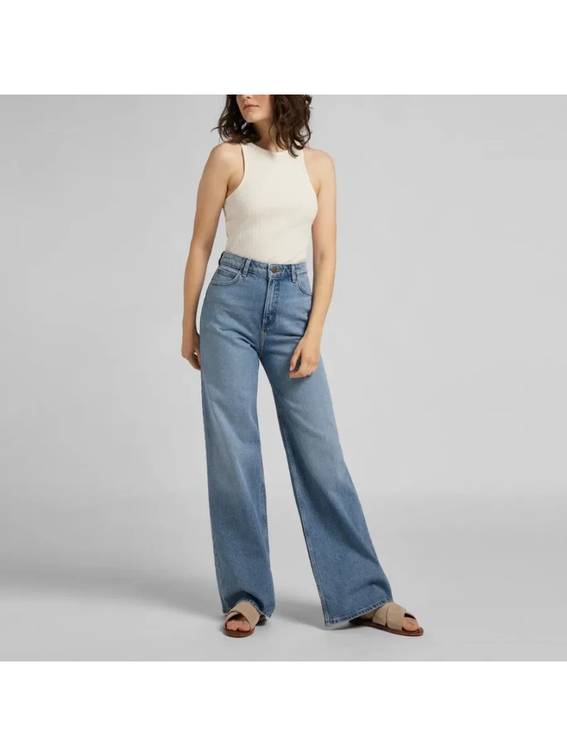 Джинсы Lee STELLA A LINE Mid Soho W28 L33 синий