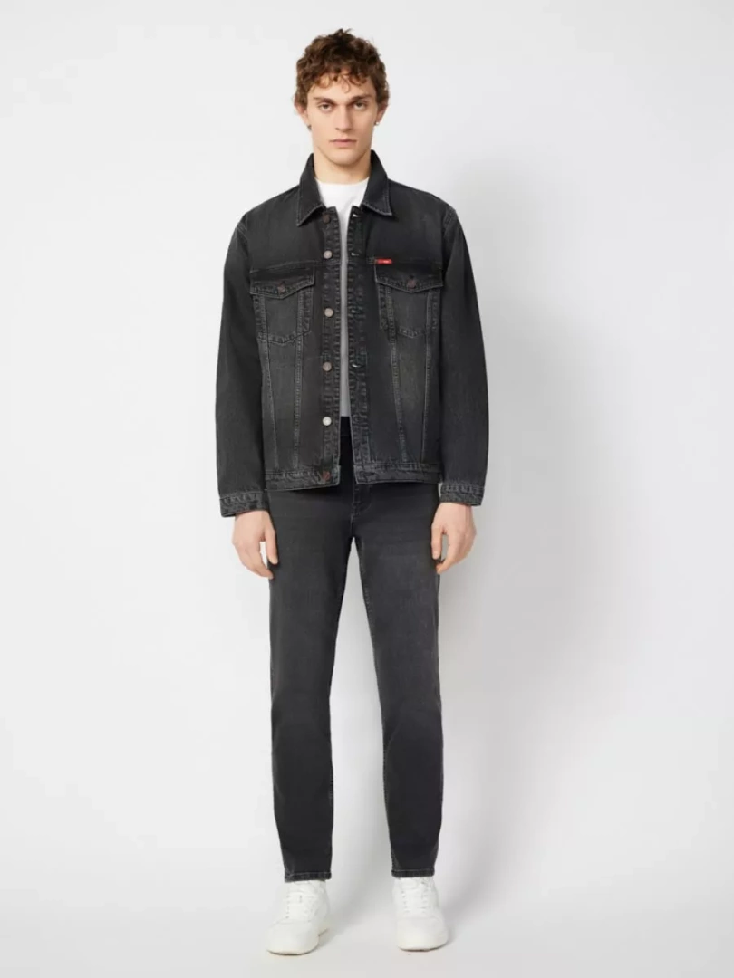 Джинсовая XL серый